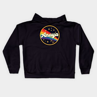 Anaya // Rainbow In Space Vintage Style Kids Hoodie